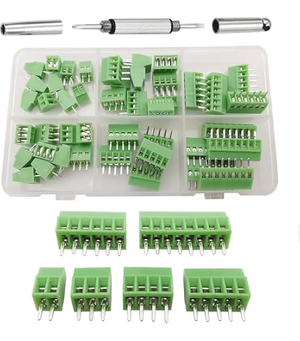 Amazon.com: uxcell 10pcs KF141V 150V 2A 2.54mm Pitch 11P Green